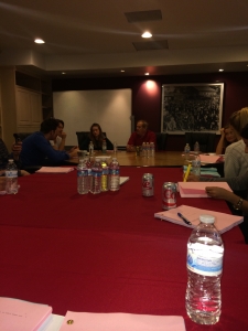 Table read & the first time I had ever heard my script out loud!